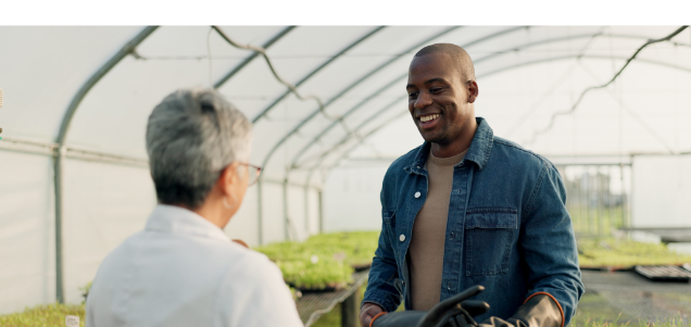 people in greenhouse